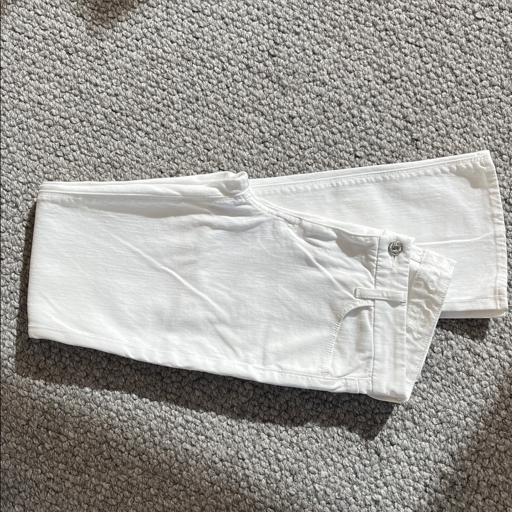 7 for All Mankind White Skinny Bootcut Jeans 27